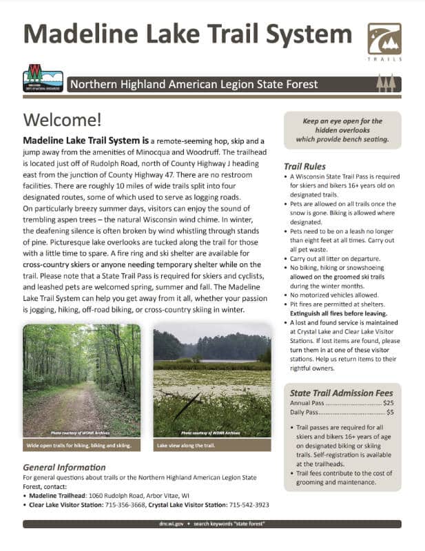 Madeline Lake Trail System