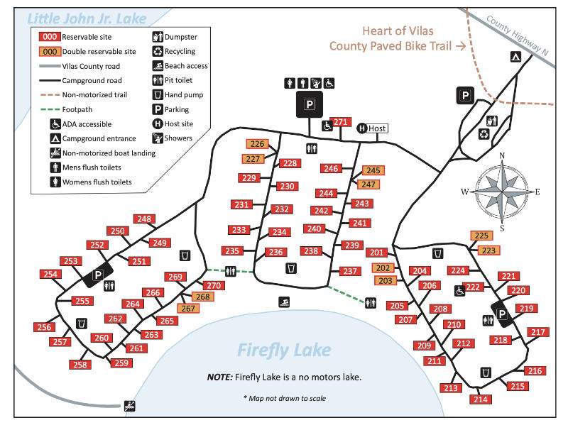 Firefly Lake Campground Map
