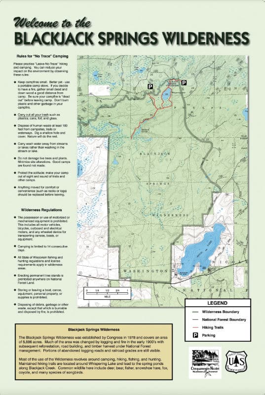 Blackjack Springs Wilderness Map